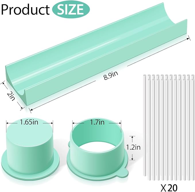Round Cake Pop Mold Set with 9in Tray and Sticks- Blue | ABS Cake Pop Maker with Cutter and Pusher, perfect for making uniform cake pops for parties, weddings, and homemade desserts.