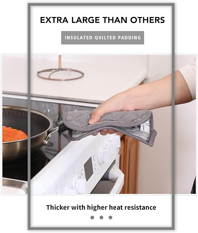 Joyhalo 4 Pack Pot Holders for Kitchen Clearance | Hot Pads for Kitchen, Countertops, Oven Pot Holders Bulk, Potholders Sets for Kitchens Heat Resistant, Grey