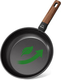 Non Stick Frying Pan Skillet, Titanium Coating Fry Pan Egg Pan Omelet Pan Nonstick, Healthy Induction Cookware Chef's Pan, PFAS PFOA & PTFE Free (9.5 Inch)