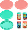 3 Inch Silicone Can Lids for Canned Food, 4 Pack Can Cover for for Chef Boyardee, Van Camp's, Goya, Bush's Best, Farmer's Market Can, Fit Most Standard Size, Dishwasher Safe