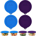 SOPHICO 4 Cup Silicone Lids Replacement for Pyrex & Anchor Hocking 7201-PC | Food Grade Silicone, Leakproof、Airtight Lids, Dishwasher Microwave Safe