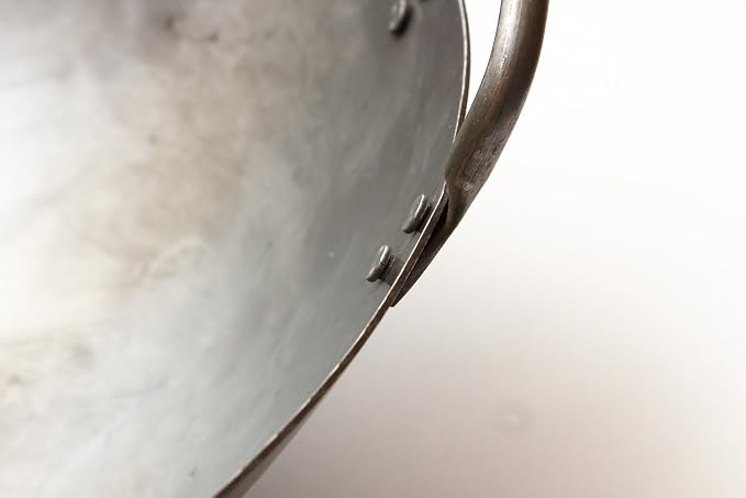Craft Wok Big 16 Inch Heavy Canton Style Hand Hammered Carbon Steel Wok (Round Bottom) / 731W87
