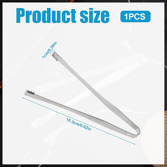 Egg Chalaza Removal Tongs, Toothed Design Eggshell Fragment Membrane Remover Tong Stainless Steel Multipurpose Egg Chalazae Tool Essential Kitchen Tool for Cooking Food Cake Bakers Pastry Chefs