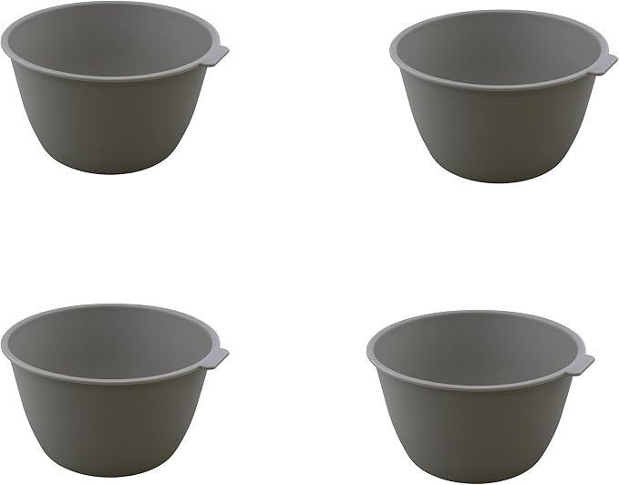Dependable Industries inc. Essentials Unbreakable Microwave Bowls Heat and Eat 26 OZ Dishwasher Safe BPA-Free Plastic for Serving Soup Pasta Noodles Oatmeal Cereal Stakable Set of 4