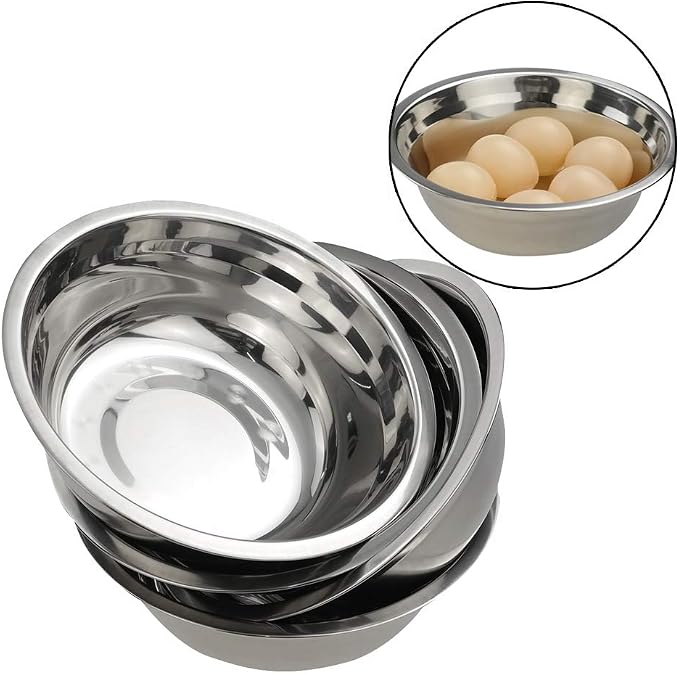 Mixing Bowl Set, Stainless Steel Bowls Set, Set of 4