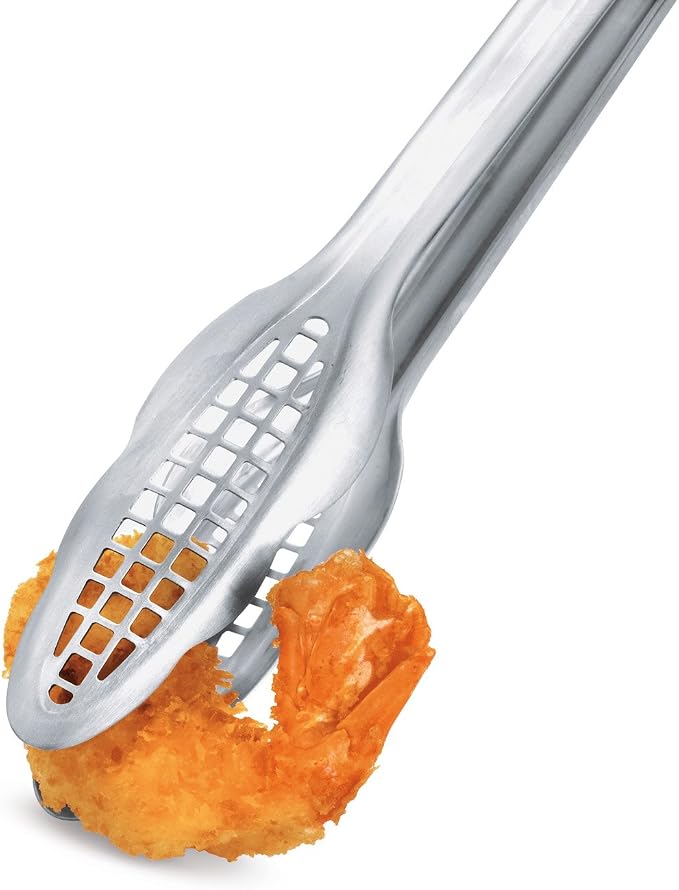 Cuisipro Stainless Steel Narrow Grill/Fry Tongs, 12-1/2-Inch