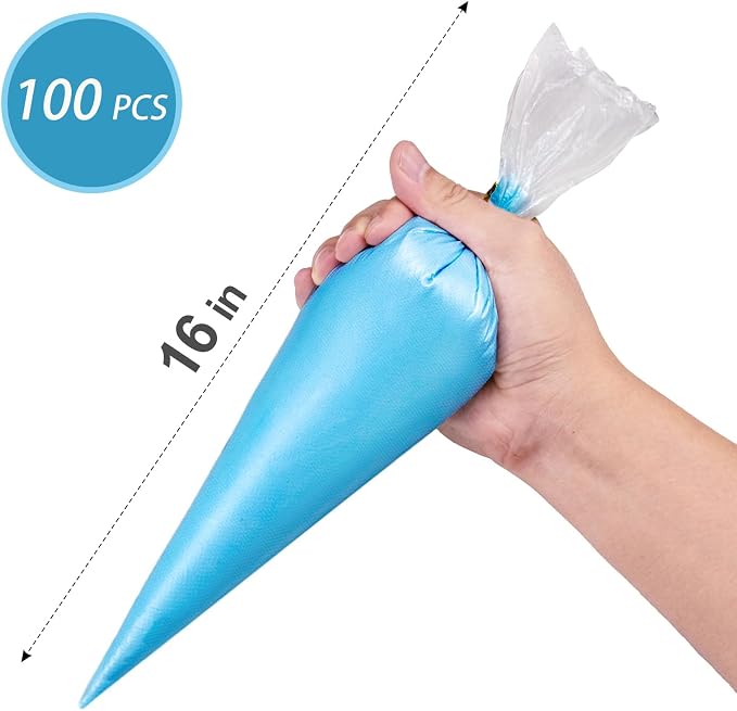 16 Inch Piping Bags Disposable, 100Pcs Large Pastry Bags | Frosting Bags, Cake Decorating Bags, Decorating Bags
