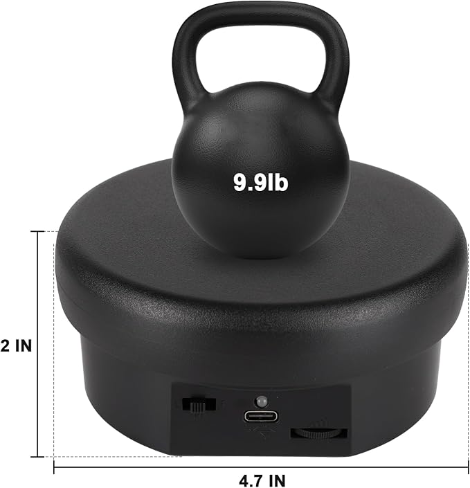 360° Motorized Rotating Display with Type-C Cable, 4.7in / 6.6lb Electric Rotating Platform for Jewelry Photography Products Live Show Video shoot, Mushroom Rotating Stand for 3D Model Cake Black