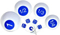 Chef Craft Select Plastic Measuring Cups, 1/4, 1/3, 1/2, and 1 cup, White and Blue