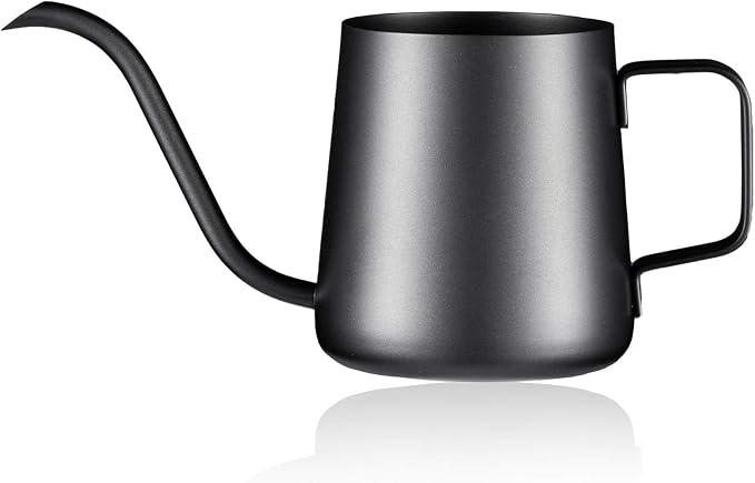 PARACITY Pour Over Kettle, 12 oz Stainless Steel Gooseneck Coffee Pot | Pour over coffee pot with lid, narrow spout and hanging handle for single-cup drip coffee or tea during travel and camping