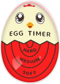 Lasubst Egg Timer for Boiling Eggs that Changes Color When Done, Red
