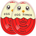 Lasubst Egg Timer for Boiling Eggs that Changes Color When Done, 2 Red