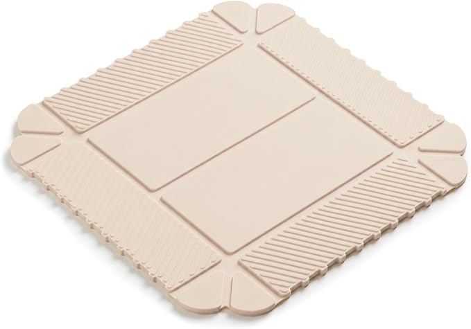 Magnetic Silicone Trivet Mat - Heat Resistant Hot Pad for Hot Dishes, Pots & Pans, Non-Slip Table & Countertop Protector (Beige)
