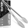 Walfos 17 Inch Extra Long Grill Tongs, Ultimate Stainless Steel BBQ Tongs for Grilling, Cooking, BBQ/Barbecue, Buffet and Turning Food