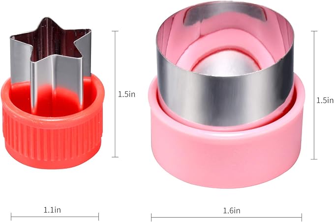 CECEAOAIME 12 pcs Mini Cookie Cutters Vegetable Cutter Fruit Stamps Mold