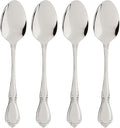 Oneida Chateau Teaspoons Silverware Set for 4, Flatware | mirror finish, dishwasher safe | coffee and tea use, cutlery set, utensil set, rust resistant, kitchen gifts for women