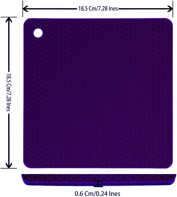 Silicone Trivets for Hot Dishes, Pots and Pans, Hot Pads for Kitchen, Mixing Color Silicone Pot Holders Mats for Kitchen Quartz Counter Heat Resistant Mat, Flexible Table Trivet Mat Set 4