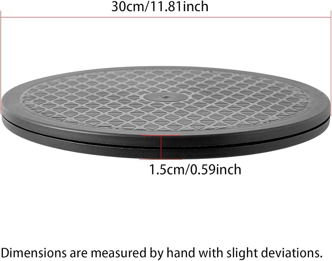 ZZRANYE 12 Inch Heavy Duty Rotating Swivel Stand - 360 Degree Rotating Lazy Susan Base with Steel Ball Bearings for Model Base/Rotating Plants/Crafts Stand Monitor/TV/Monitors/Potted Plants