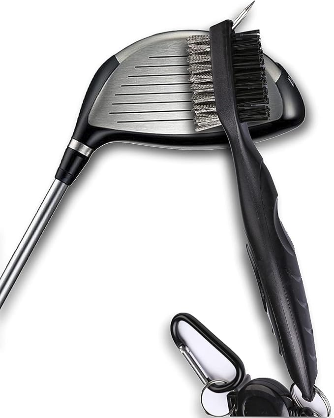 2 Pack Golf Towels with Club Brush, Microfiber Waffle Cleaning Set | Waffle pattern microfiber for strong water absorption, cleans clubs & balls, 2 towels + 1 brush, ideal for golfers