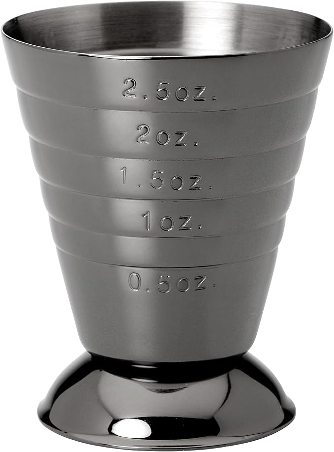 Barfly Bar Measuring Cup, 2.5 oz., Gun Metal Black