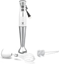 UTALENT 3-in-1 Immersion Hand Blender - Puree Baby Food, Sauces and Soups | 8-speed stick blender, Pure Copper Winding Motor, 5.2 feet power cord, 4-point Ice crush SS blade, Egg whisk, Milk frother