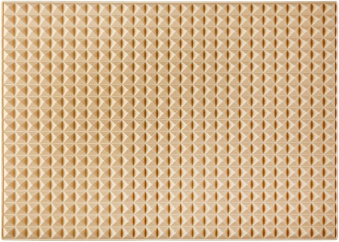 Colinda Silicone Dish and Cup Drying Mat - Extra Large Trivet for Hot Dishes, Large Size Hot Pots and Pads Coming Directly Out from the Stove or Oven,Drain Board,16" x 11.5",Beige