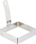 Winco 4" Square Stainless Steel Egg Ring | Neatly formed eggs for consistent presentation, Restaurant service