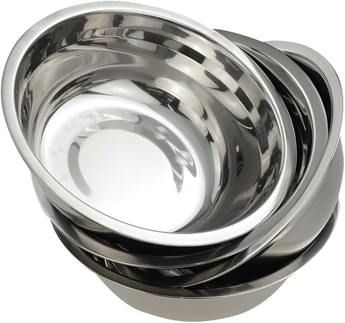Mixing Bowl Set, Stainless Steel Bowls Set, Set of 4
