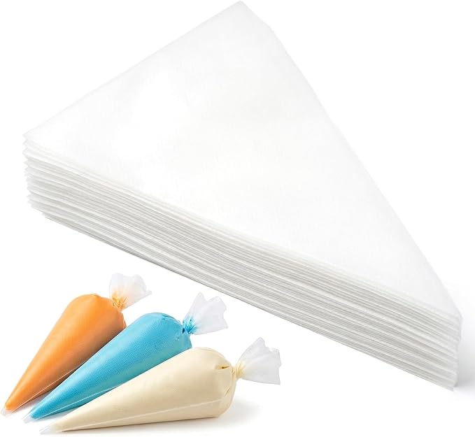 ilauke 13 Inch Disposable Piping Bags, 200 Pcs for Cake Baking Decorating | Thick anti-burst material with non-slip design, compatible with standard tips, ideal for frosting cakes, cupcakes, cookies