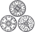 IYYI Silicone Trivet, Trivets for Hot Pots and Pans, Heat Resistant Pot Holder, Non Slip Hot Pads for Countertop, Large Coaster (Gray)