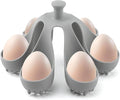 Silicone Egg Boiler Rack Freestanding Egg Boiler Eggs Cooker Hard Boiled Eggs Boilers Eg g Molds for Cooking Holds 6 Eg g Poached (COLOR:grey)