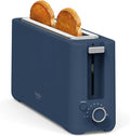 Martha Stewart 2 Slice Long Slot Toaster, Extra Wide, Indigo Blue | 10 Shade Settings, 10” Wide Slot, Sourdough, Bagels, Artisan Bread & Waffles, Smart Centering, Removable Crumb Tray
