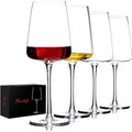 BACLIFE Hand Blown Red Wine Glasses Set of 4 – Premium Crystal Wine Glasses With Long Stem,19 oz – Unique Gift for Father's Day, Wedding, Birthday – Ideal for Restaurants,Home Bar