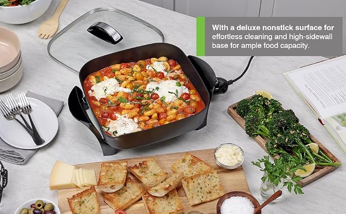 Presto 07117 12-Inch Electric Skillet with Glass Cover