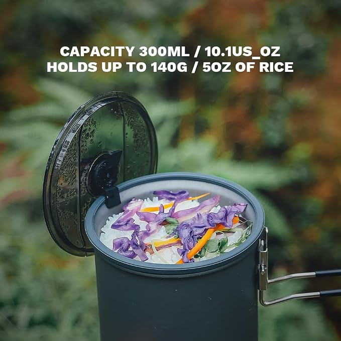Fire-Maple Petrel Outdoor Rice Cooker for G3 pot and Quickboil Pro System | Micro-Pressure Function, Done in 15 Min, Ultralight Solo Adventure Companion, Smart Design for Safe Cooking, 300ML, 58g