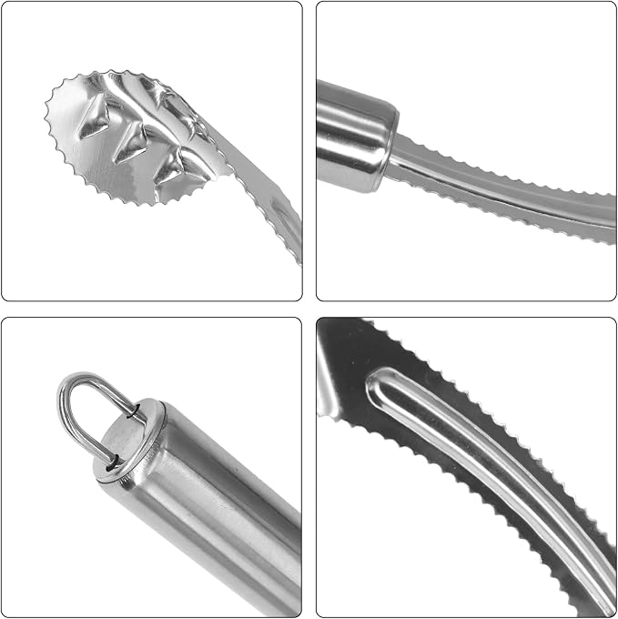 2 Pcs Jalapeno Corer Tool Pepper Corer with Serrated Slice Stainless Steel Pepper Seed Remover Kitchen Fruit and Vegetable Deseeder Efficient Seeding Tool for Jalapeños Chilis Cucumber