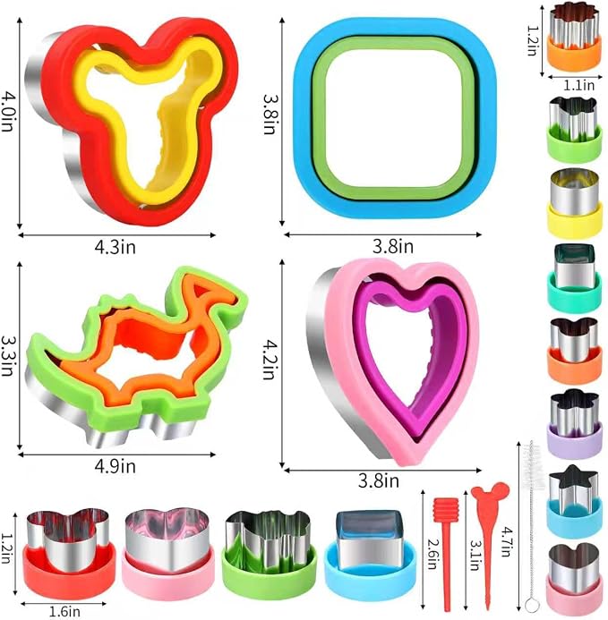 laxizar 16 Pcs Sandwich Cutters Cookie Cutters Uncrustable Bread Maker