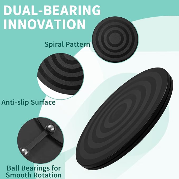8 Inch Heavy Duty Rotating Swivel Stand, 360° Rotation with Steel Ball Bearings for Plants, Monitors, Crafts, Model Bases & TVs