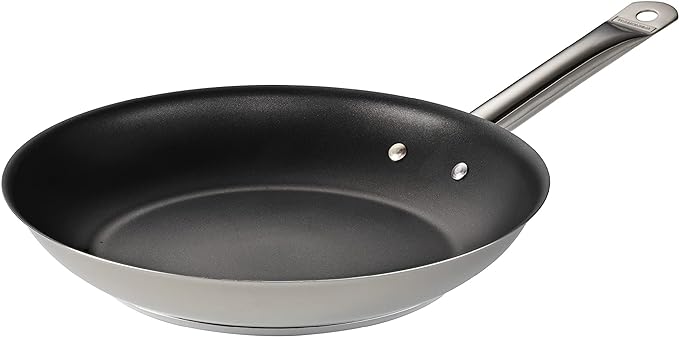 Tramontina Tri-Ply Base Stainless Steel 12-Inch Non Stick Large Frying Pan | Skillet with Reinforced Nonstick Coating, Dishwasher and Oven Safe