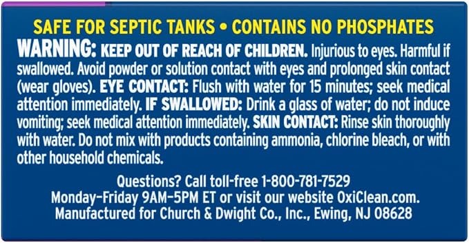 OxiClean Washing Machine Cleaner with Odor Blasters, 4 Count | Washing Machine Odor Eliminator, Removes Odor-Causing Residue, HE & Standard Washer Safe, Septic Safe