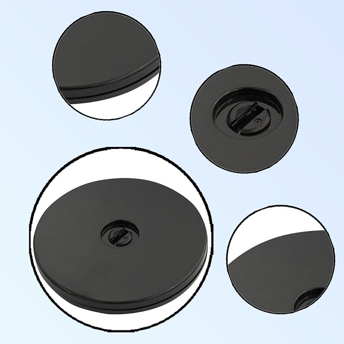 4Pcs Black Acrylic Lazy Susan 4 Inch Turntable Organizer Bearings | Mini Lazy Susan, Small Lazy Susan Turntable, 360° Rotating Swivel Plate for Spice Rack, Cosmetic, Cake, Pantry, DIY Display
