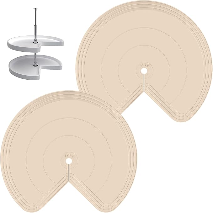 Lazy Susan Shelf Liner,Silicone Lazy Susan Liners for Kitchen Turntables – Non-Slip and Heat-Resistant for Added Convenience 2PCS
