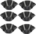 6 Pack 8.5" Nonstick Large Taco Shell Bowl – Carbon Steel Tortilla Maker Shell Pans Baking Molds Tostada for Frying Salad Bowls