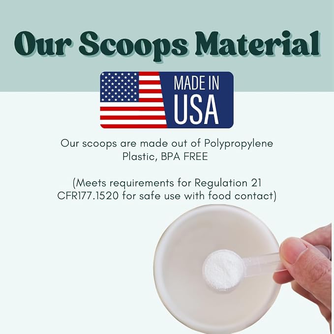 67 mL (67 CC | 2.27 Oz.) Long Handle Plastic Measuring Scoop for Coffee, Protein Powder, Pet Food, Spices, Grains, Dry Goods – Food-Grade BPA-Free (Pack of 25)