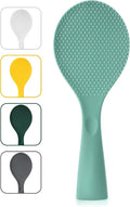 Silicone Standing Rice Spatula with Non-Stick Paddle, Heat Resistant Rice Cooker Spoon, Serving Spoon(Aqua)