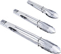 HINMAY 3PCS Stainless Steel Kitchen Tongs 7/9/12 Inch Cooking Tongs Set