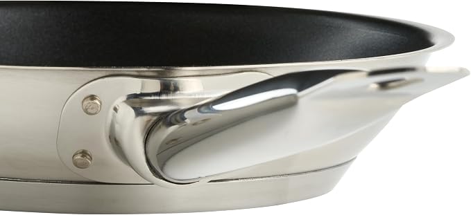 Winco 8" Stainless Steel Fry Pan, Non-Stick | Dishwasher safe, Induction compatible, Great for Sauteing, Searing, Frying and Restaurant Kitchens