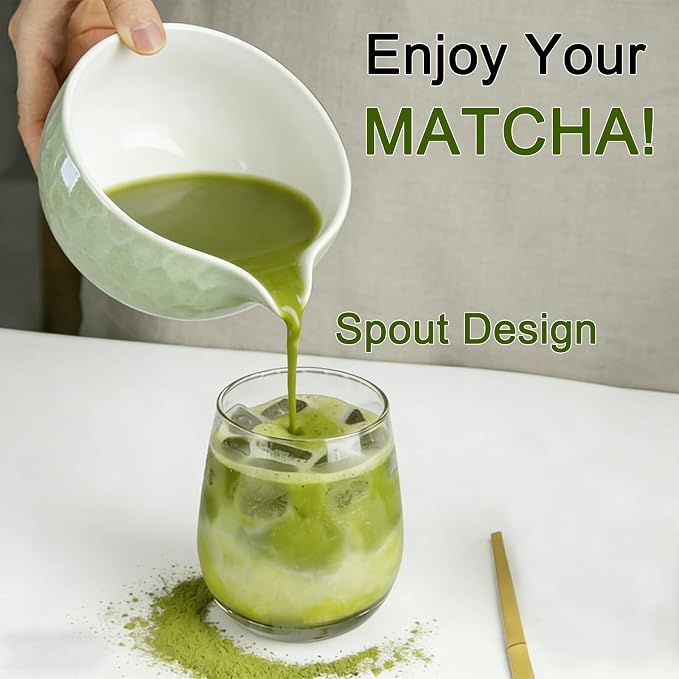 Clay&Fire Matcha Whisk, Handcrafted Bamboo Whisk for Matcha Powder (Jade green)