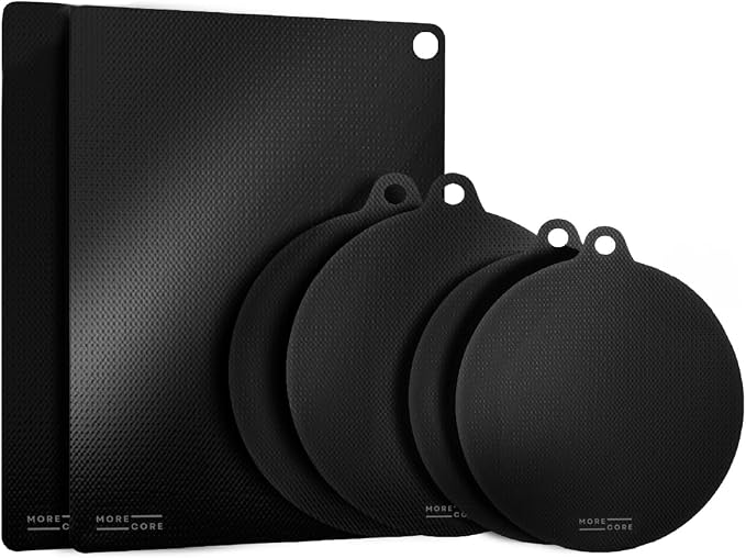 Induction Cooktop Protector Silicone Mat Hob Cover 6 Pieces | Kitchen essentials: silicone mats protect induction cooktops from scratches, spills & heat damage.