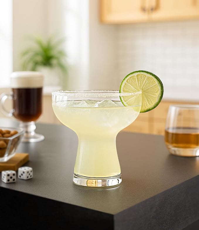 Martini Glasses Set of 2, 14oz Coupe Cocktail Glasses for Margarita | Manhattan, Cosmopolitan, Espresso, Home Bar, Evening Parties, Birthdays, Housewarming Gift